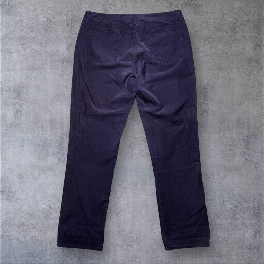 Set of 2 Eileen Fisher Corduroy Pants size M Brown Black 34x32 Stretch Trousers - Picture 3 of 13